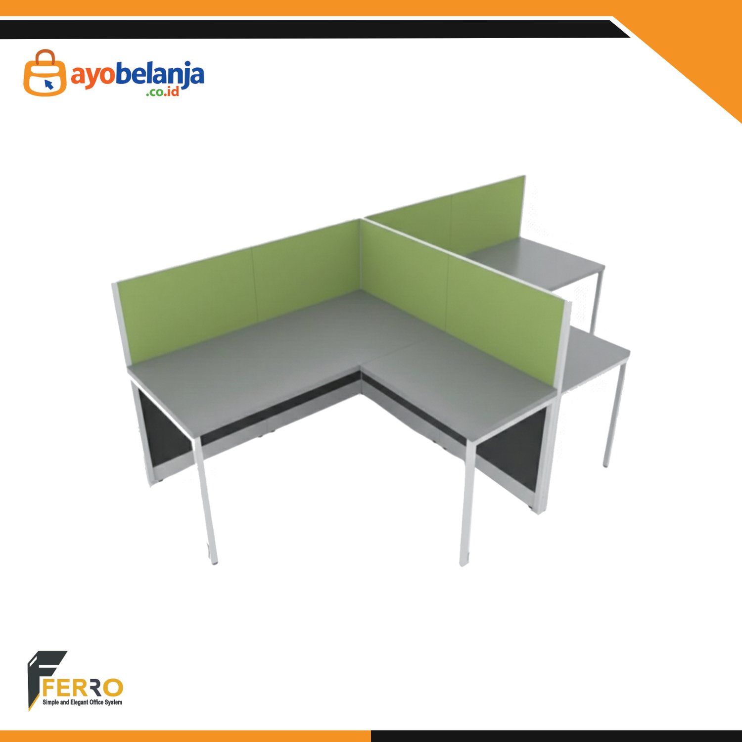 Meja Kerja Kubikal CWD-03B uk. 2400