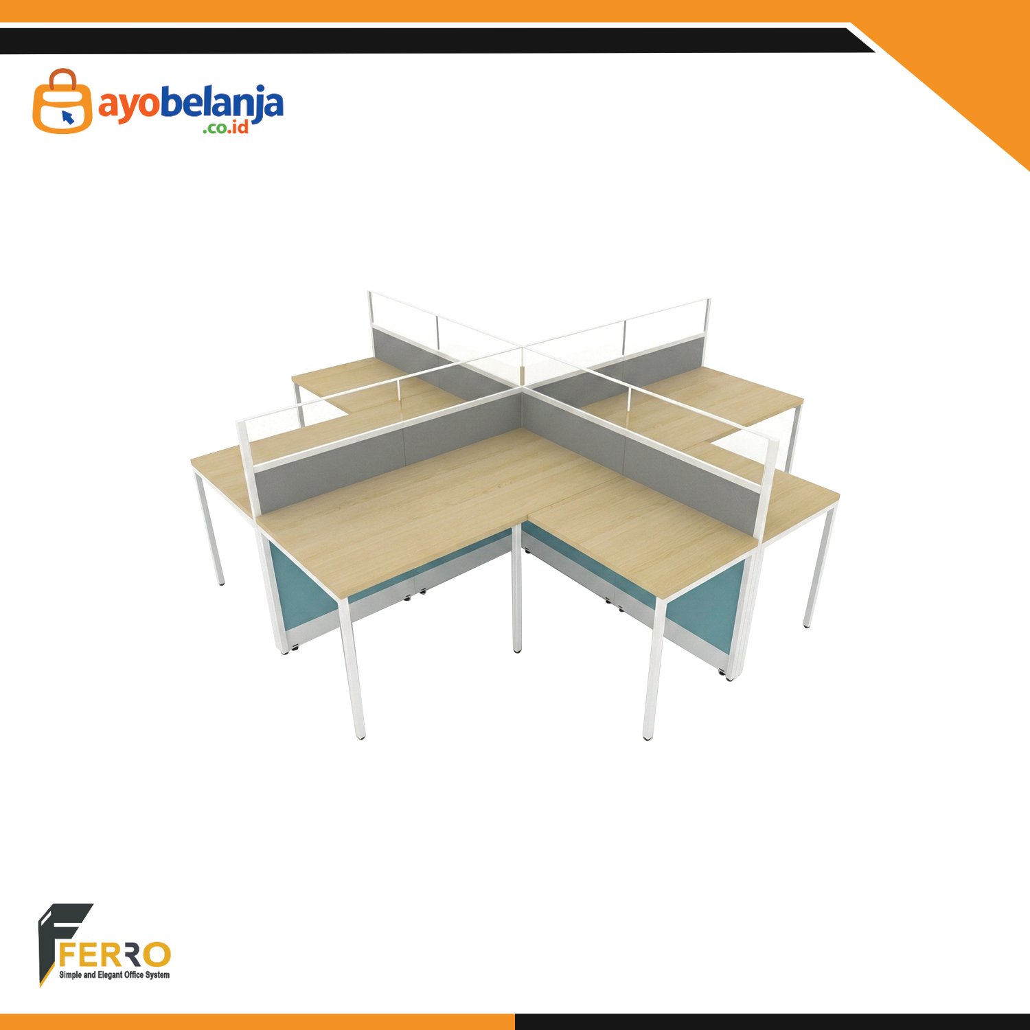 Meja Kerja Kubikal CWD-05B uk. 2800