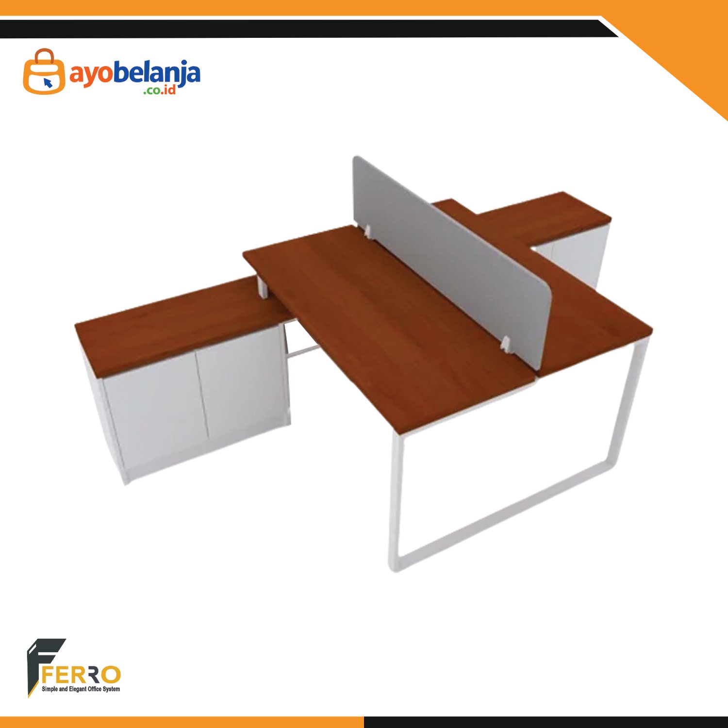 Meja Kerja Konfigurasi PT-02B uk. 3200