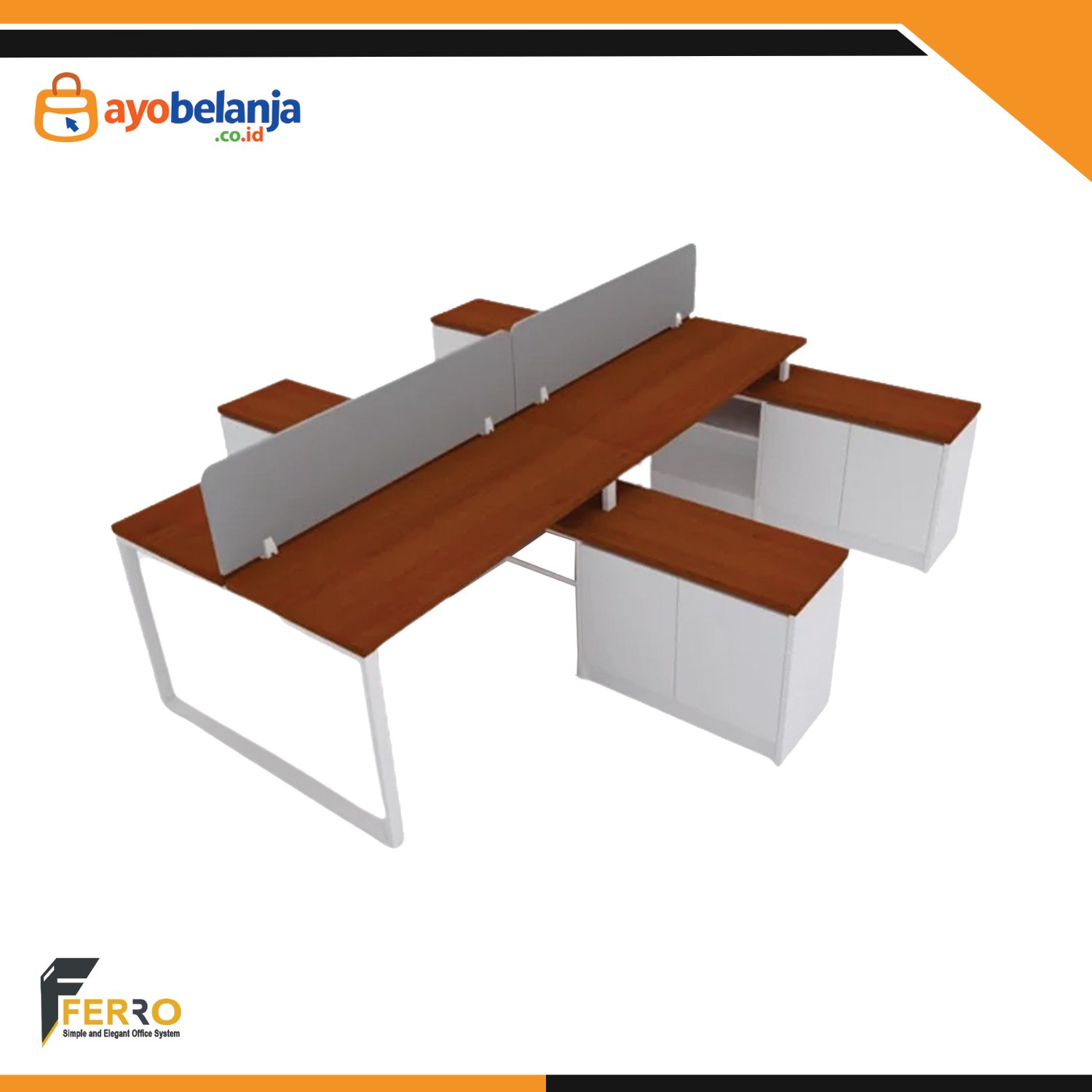 Meja Kerja Konfigurasi PT-03A uk. 3000