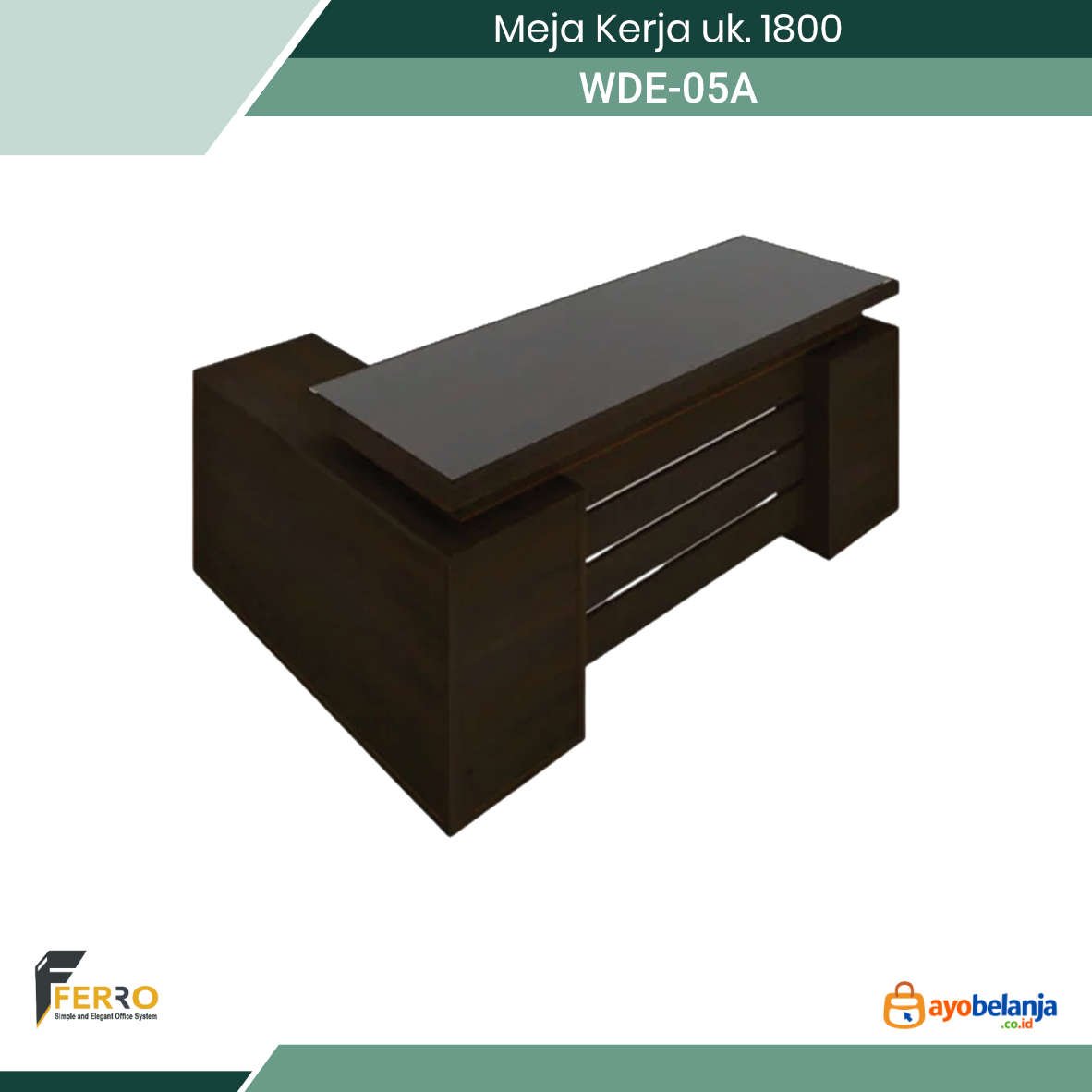 Meja Kerja uk. 1800