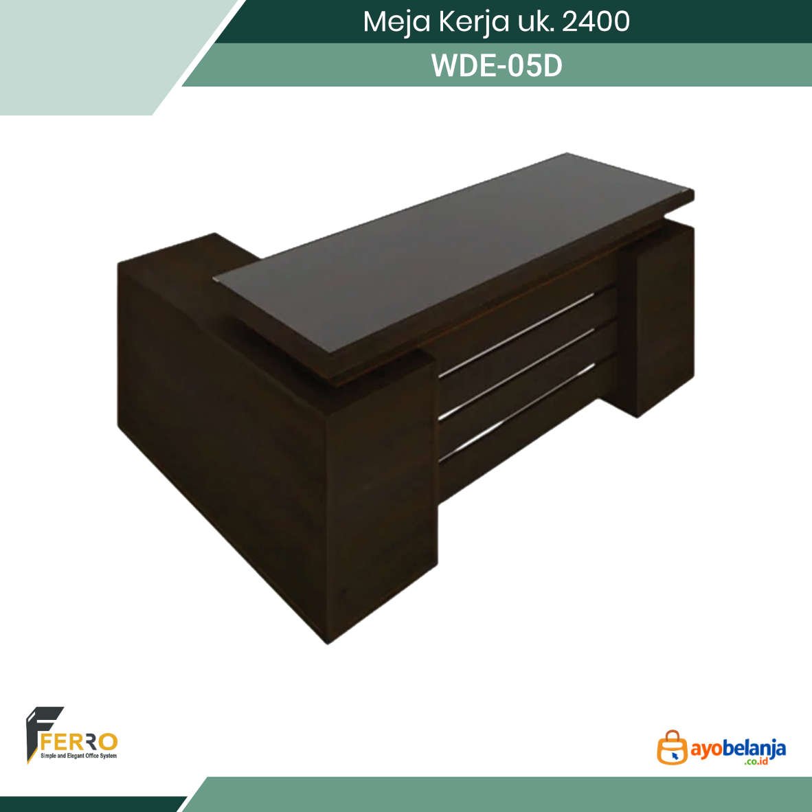 Meja Kerja uk. 2400