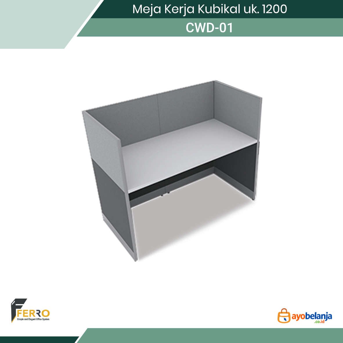 Meja Kerja Kubikal uk. 1200