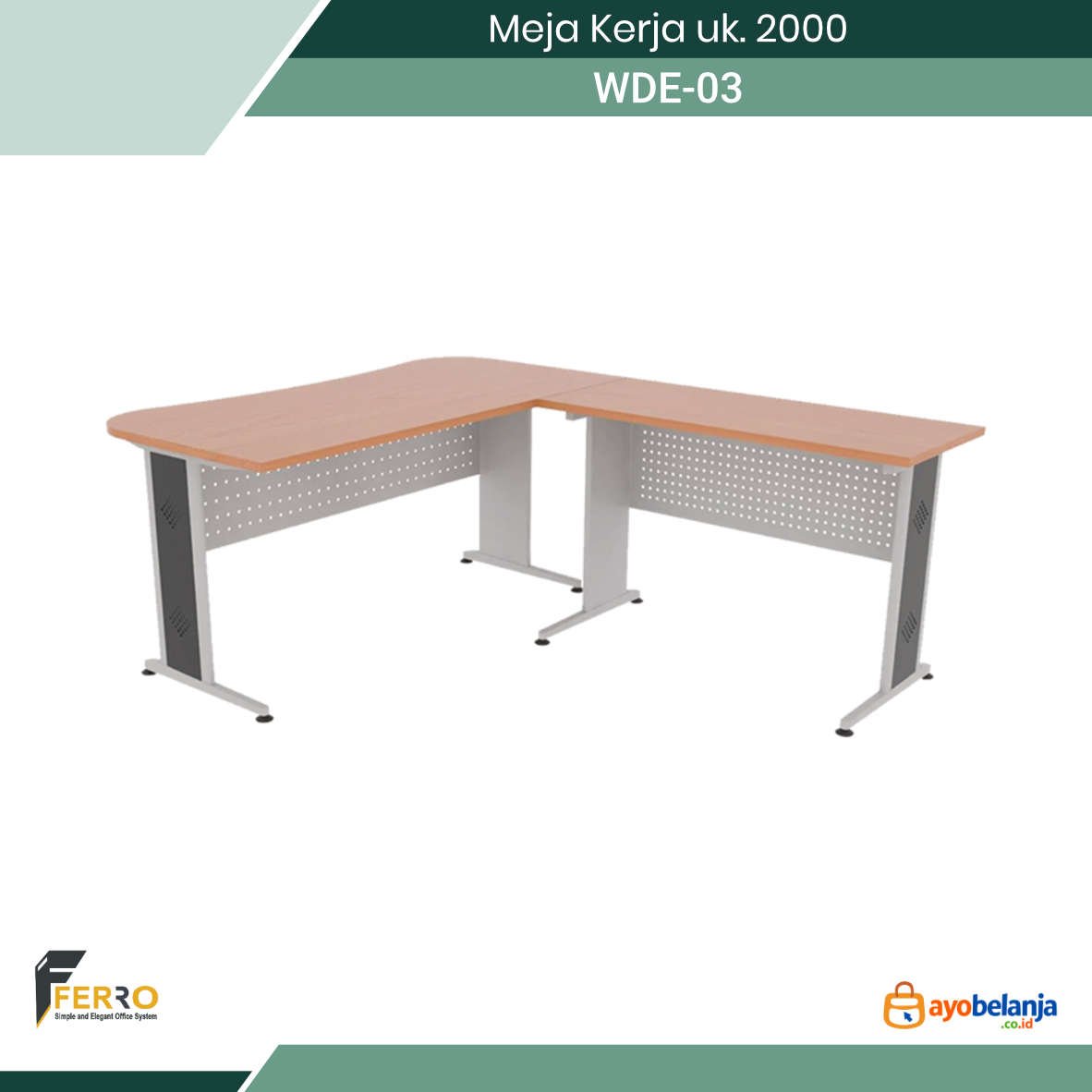 Meja Kerja uk. 2000